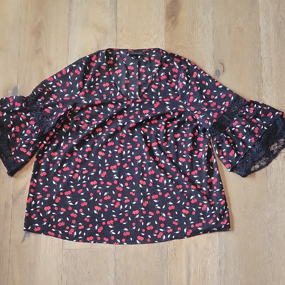Lane Bryant Black Cherry Top Plus Size 18/20